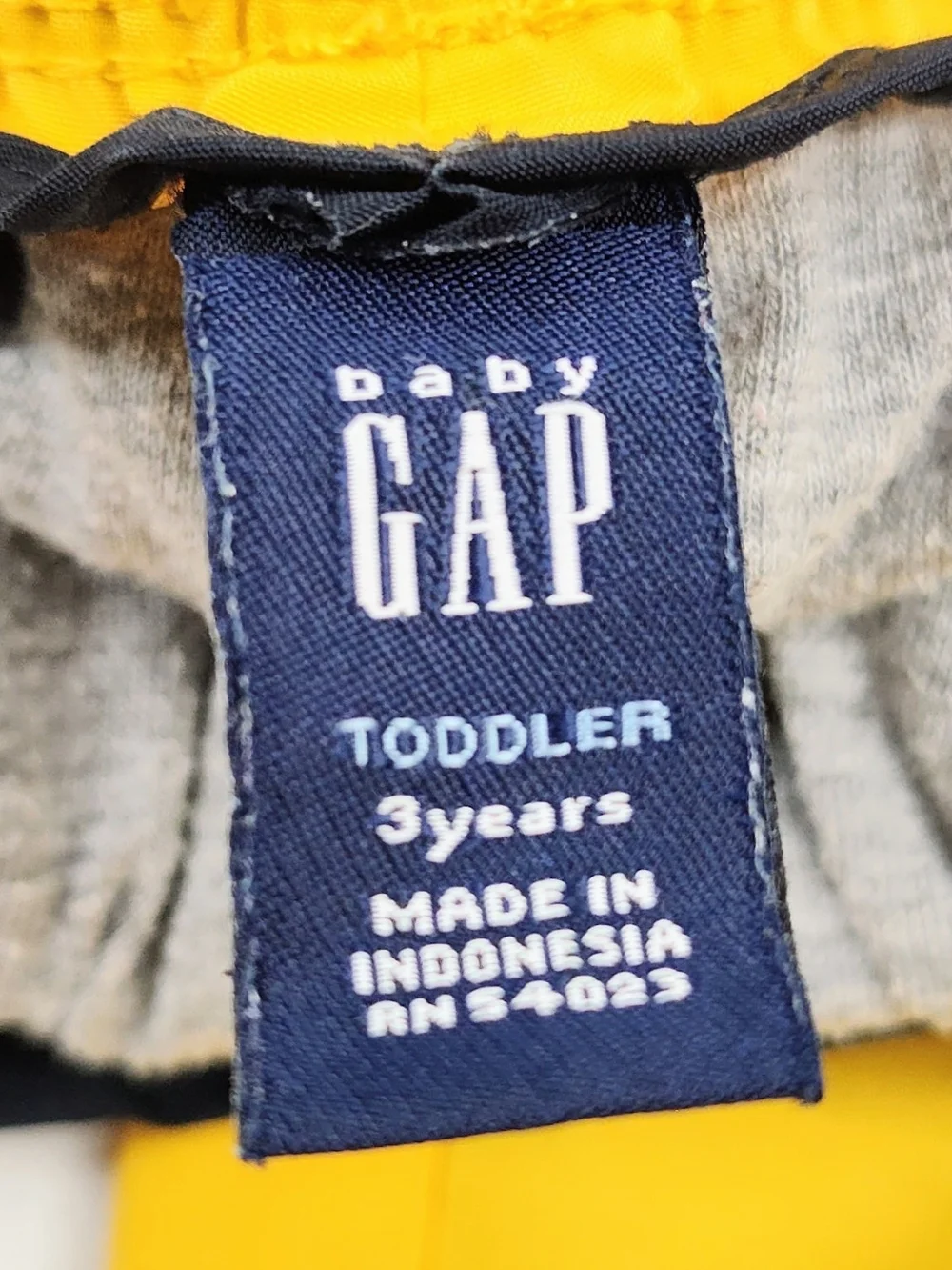 Baby GAP Toddler Boy's Y2K 'Captain' Yellow Athletic Track Pants